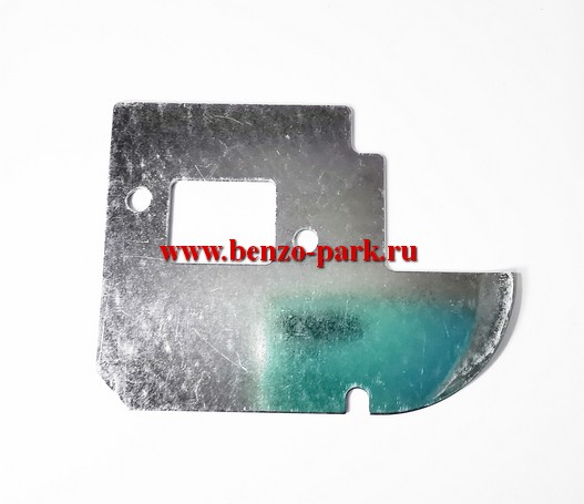 Пластина под глушитель (охлаждающий лист) в комплекте с прокладкой глушителя бензопил типа Stihl MS 170, MS 180