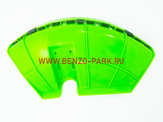 Кожух защитный в сборе с пластиковым креплением, гайками и винтами для бензокос, под штангу диаметром 26 мм (Зеленый)