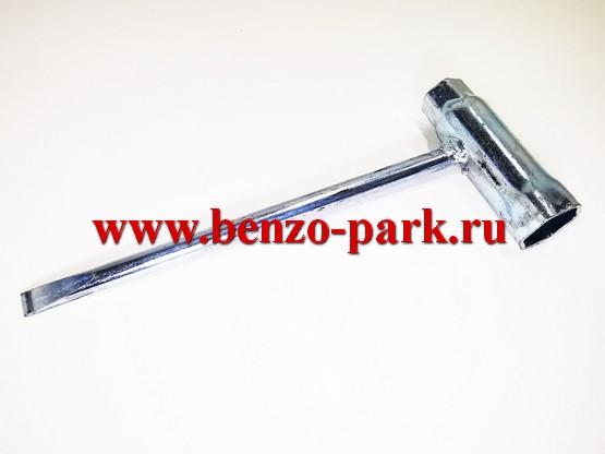 Комбинированный свечной ключ 19х13 — плоская отвертка для бензопил типа Partnet 350 и др. (Усиленный)