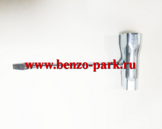 Комбинированный свечной ключ 19х13 - плоская отвертка для бензопил типа Partnet 350 и др.
