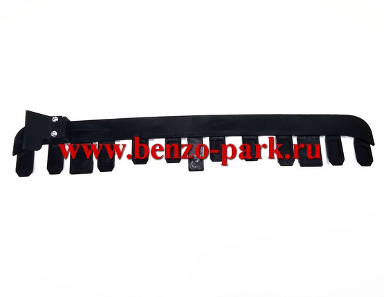 Фартук защитного кожуха (ресничка) китайских бензокос в комплекте с широким ножом-отсекателем лески
